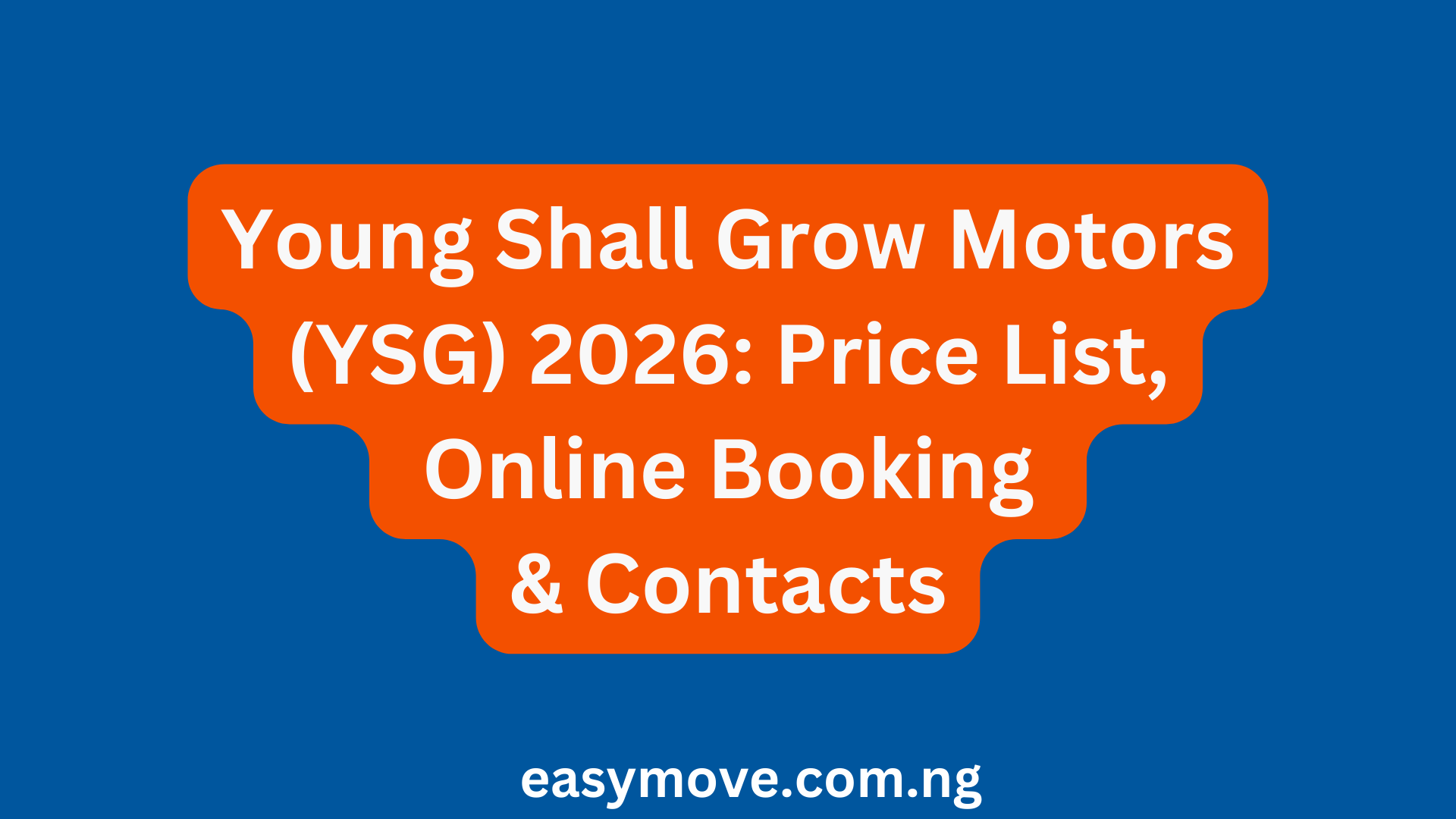 Young Shall Grow Motors (YSG) 2026: Price List, Online Booking & Contacts